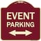 Signmission Event Parking Bidirectional Arrow Heavy-Gauge Aluminum Architectural Sign, 18" x 18", BU-1818-24084 A-DES-BU-1818-24084 - alternate 1